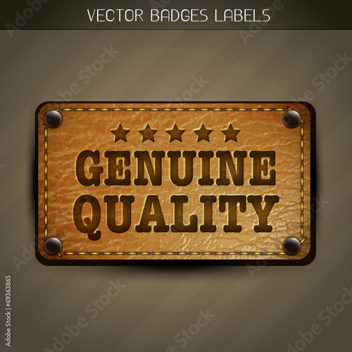 genuine style leather label design