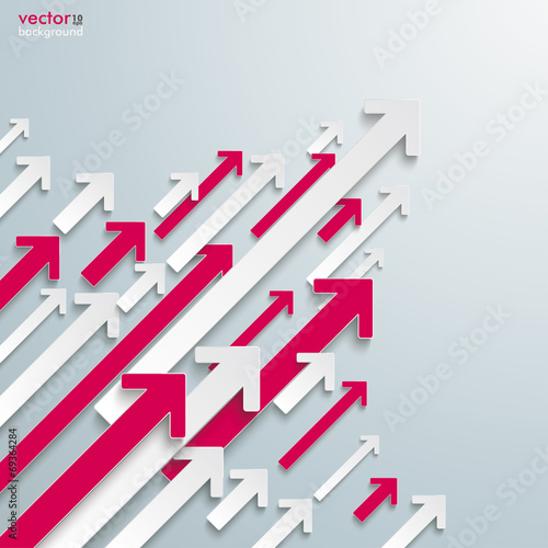 Arrows Up White Pink Bevel Growth Centre
