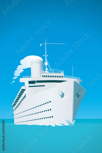 white cruise ship