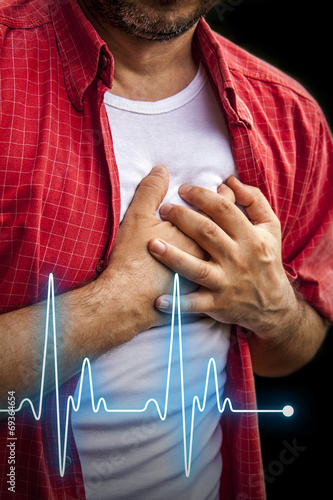 Men with chest pain - heart attack