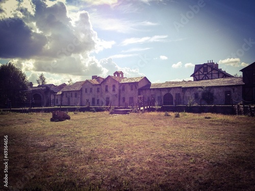 the view of old European castle photo