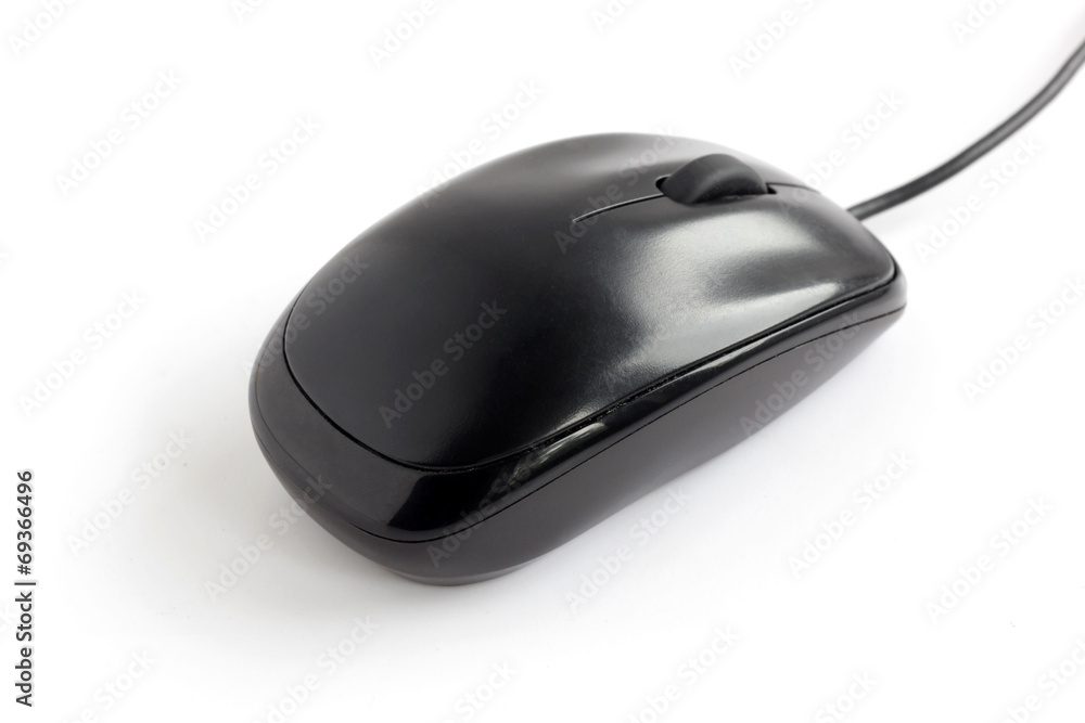 Computer mouse on white background