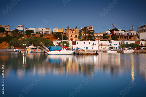 Harbour in Makri Gialos village in southern Crete. © milangonda