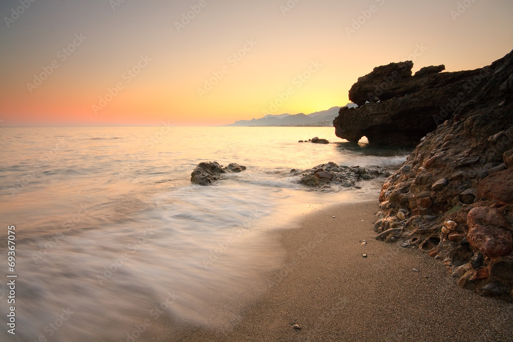 Beach in southern Crete, Greece.