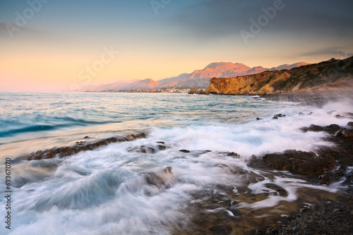 Beach in southern Crete, Greece.