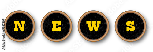 News Typewriter Keys