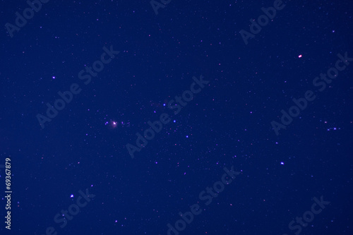 Orion stars in the night sky