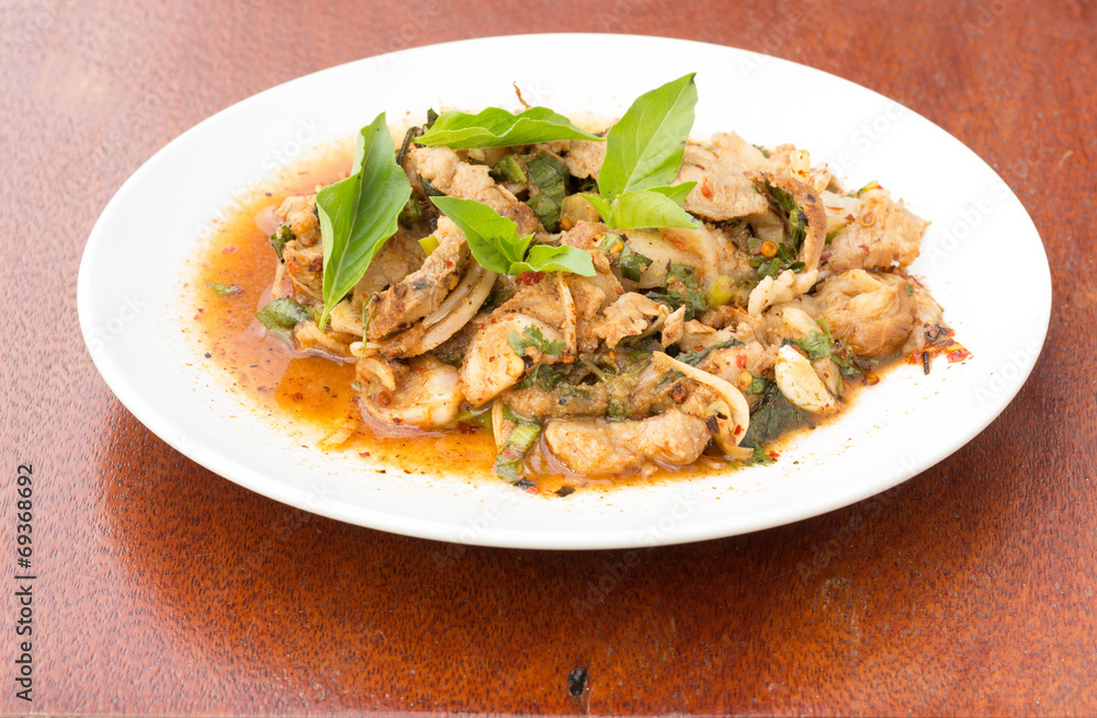 grilled pork spicy salad grilled pork spicy salad