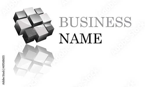 Logo cubique noir et gris