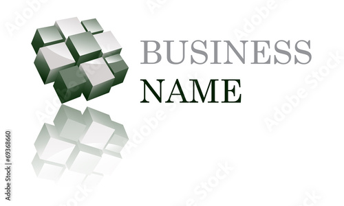 Logo cubique vert pale