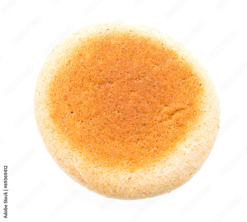 English muffin isolated on white English muffin isolated on white