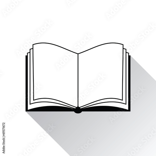 Book icon on white background