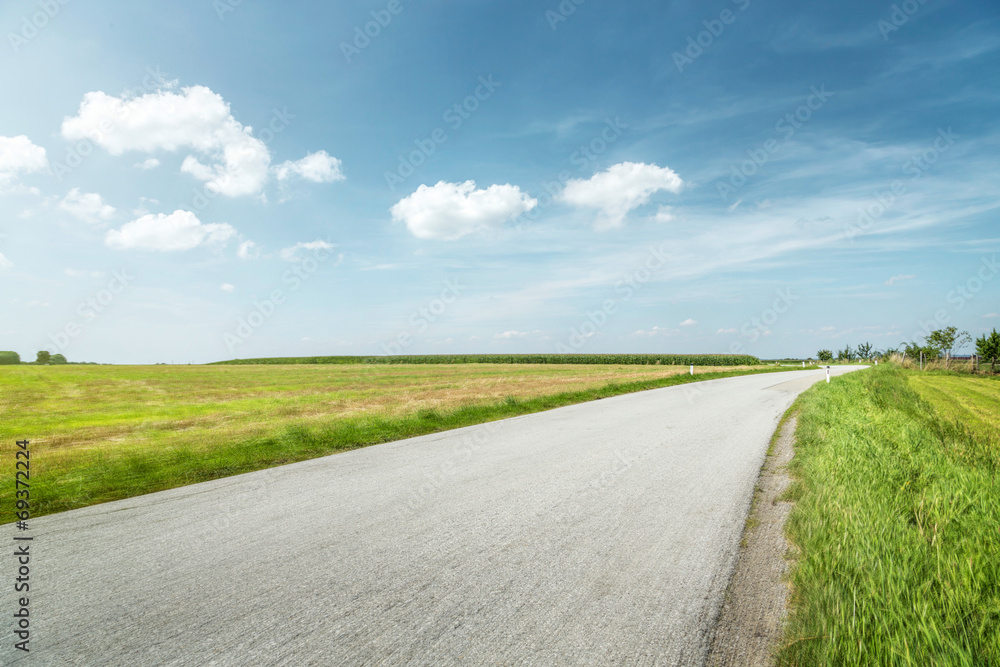 Empty country road with slight motion blur Empty country road with slight motion blur