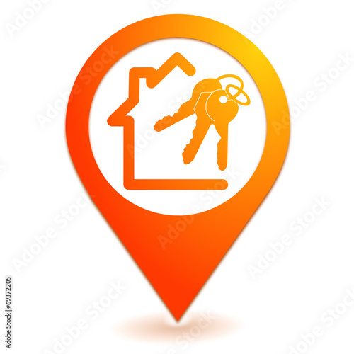 maison à vendre sur symbole localisation orange