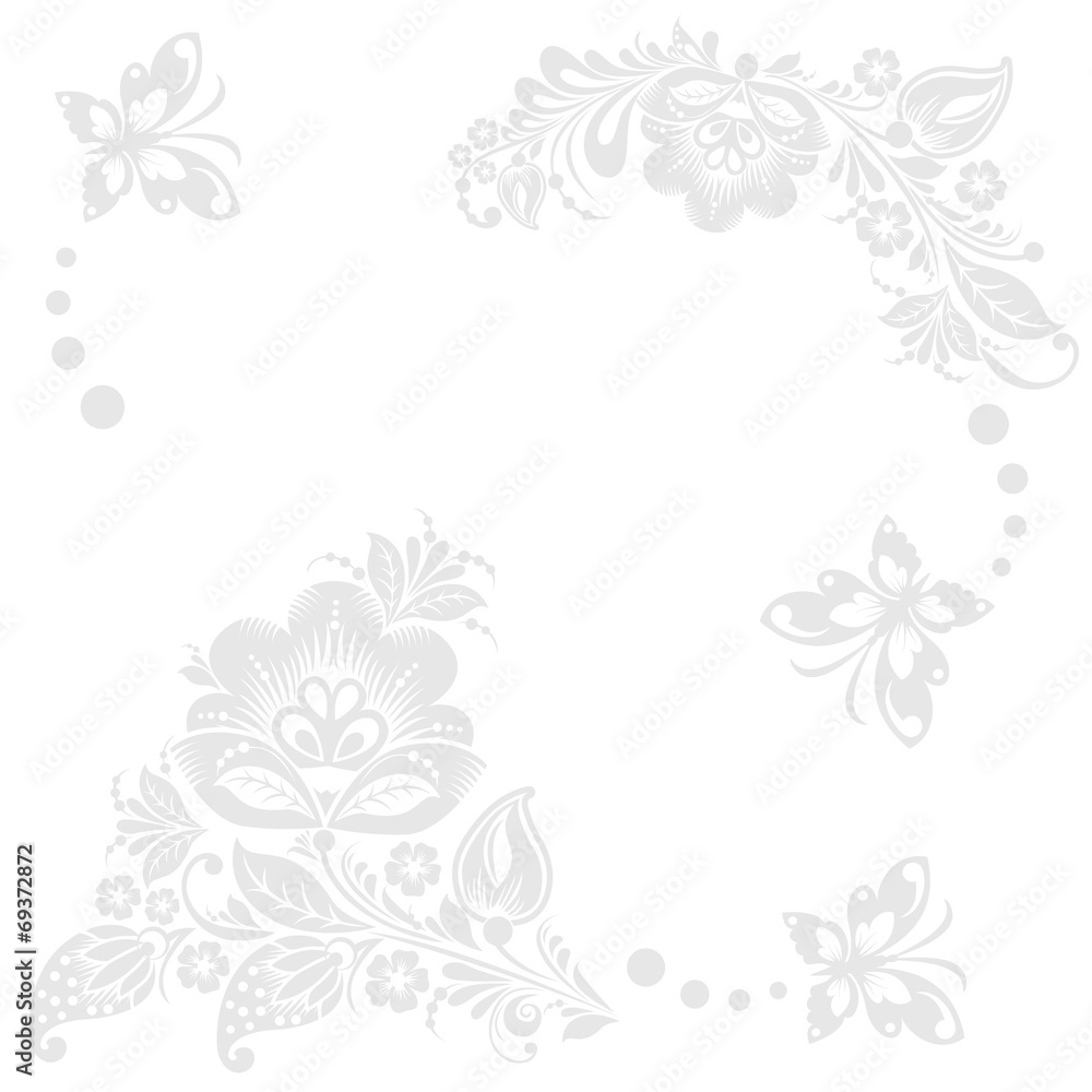 Abstract floral background with butterflies. Abstract floral background with butterflies.