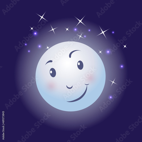 moon sky stars