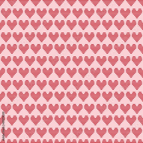 geometric pattern knitted heart with displacement