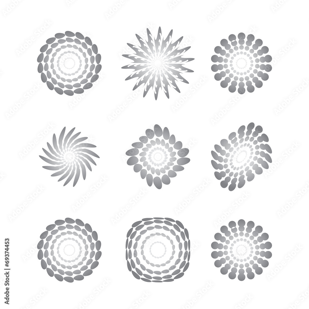 Fototapeta premium White abstract circles with drop shadow background art vector