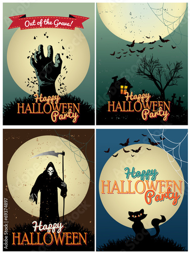 Halloween Posters set