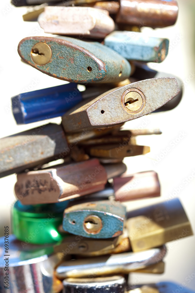 Czech Republic, Prague - Love Padlocks. Czech Republic, Prague - Love Padlocks.