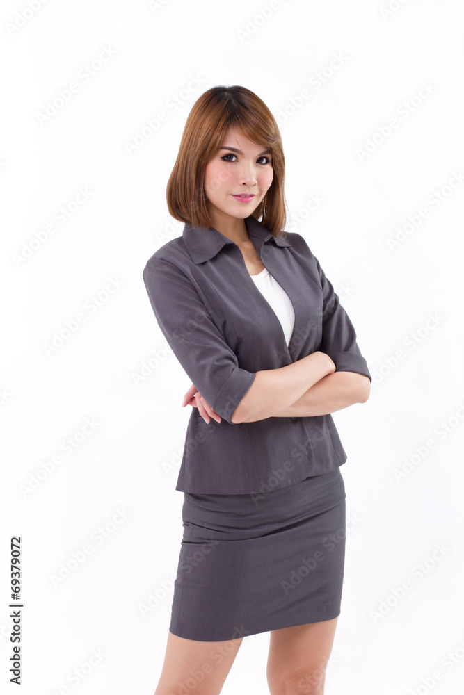 portrait of business woman, confident and crossing her arms portrait of business woman, confident and crossing her arms