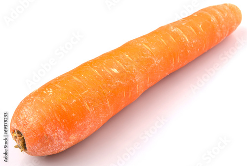 Carrot over white background