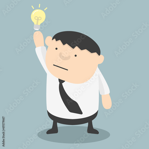 Fat businessman get idea