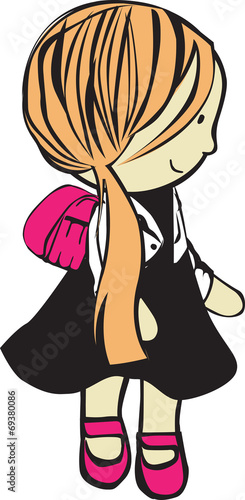 girl with school bag