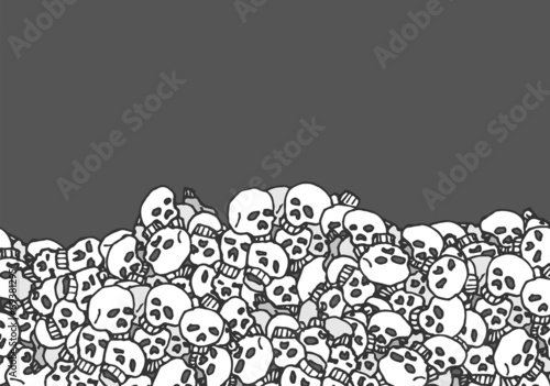Cartoon background of skulls