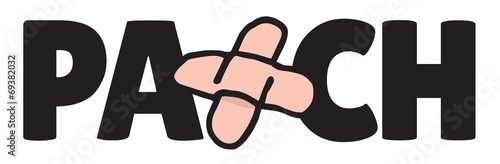 Adhesive bandage patch word