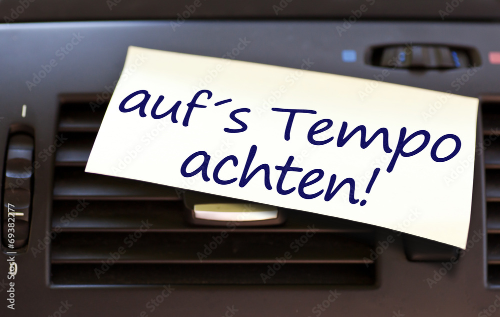 aufs Tempo achten