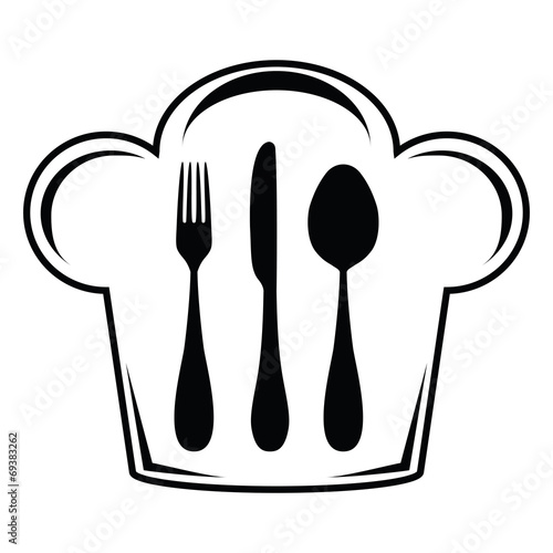 Cutlery and chef hat