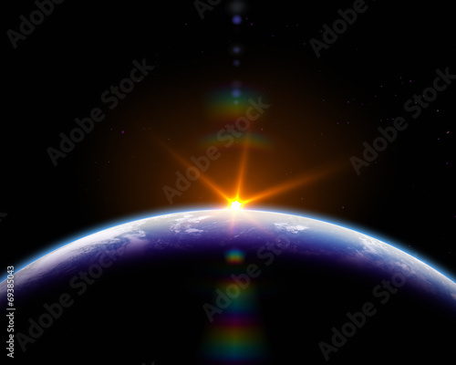 Fototapeta Naklejka Na Ścianę i Meble -  Sunrise In Space