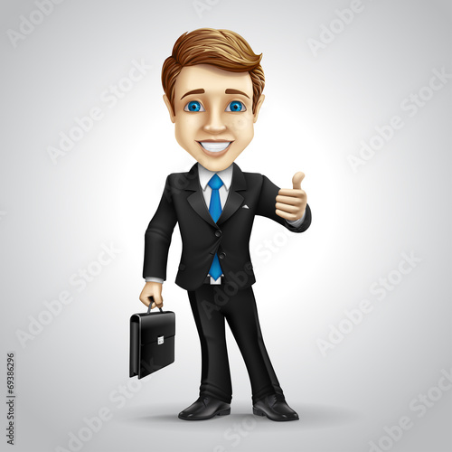 Vector businessman cartoon character