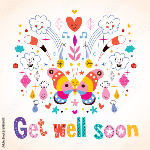 Get well soon greeting card
