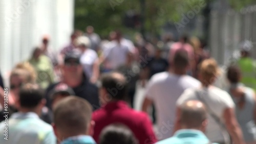 Wallpaper Mural Pedestrians, People Walking and Shopping Local Businesses Torontodigital.ca