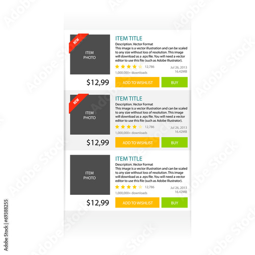 Flat infographics options banner for online shop.