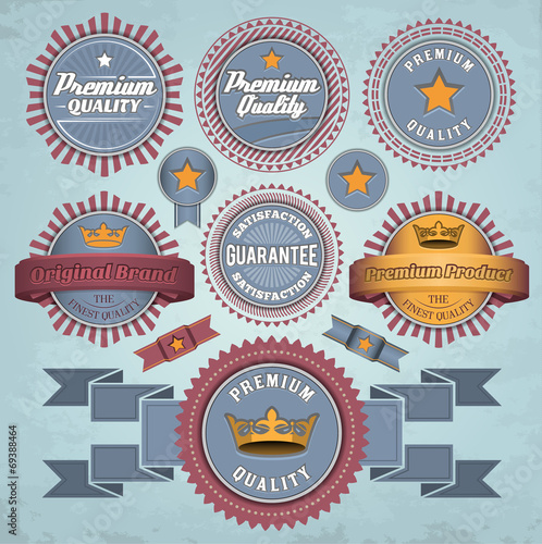 Set of badges and labels. EPS10.