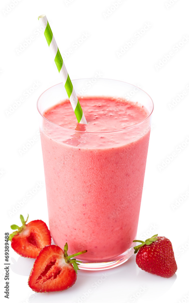 Strawberry smoothie - obrazy, fototapety, plakaty 