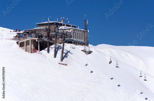 Ski center Kasprowy in Tatras, Poland. Top station