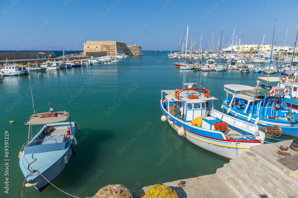 Fishing Boats in Heraklion, Crete, Greece