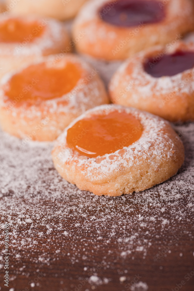 Jelly cookies with red jam homemade Jelly cookies with red jam homemade