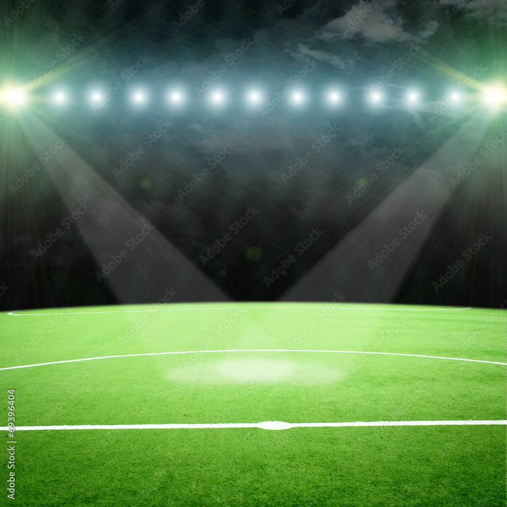 Obraz premium soccer stadium with the bright lights
