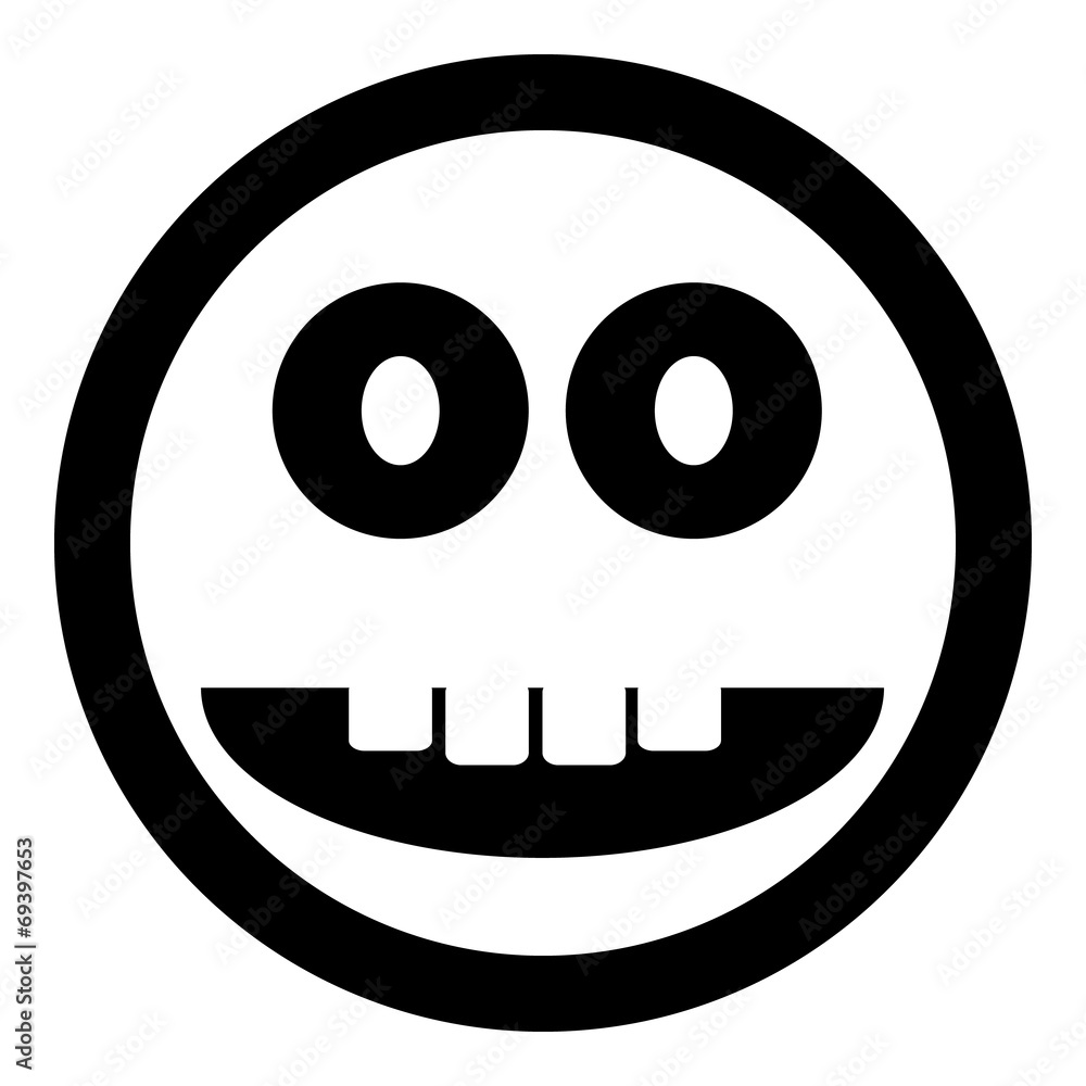 Fototapeta premium Smile face circle button