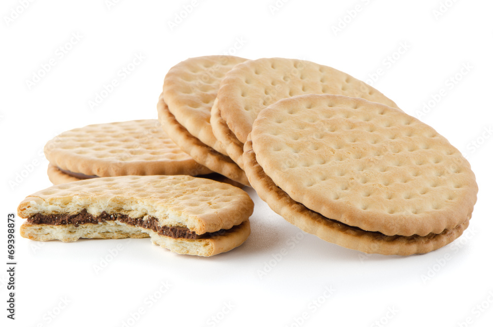 Sandwich biscuits with chocolate filling Sandwich biscuits with chocolate filling