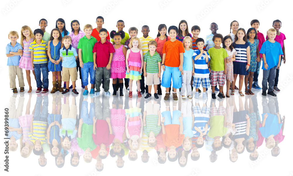 Obraz premium Diverse Group of Children Studio Shot
