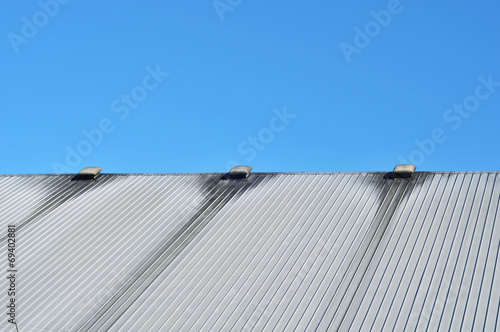 Metal roof dirty around ventilation ducts