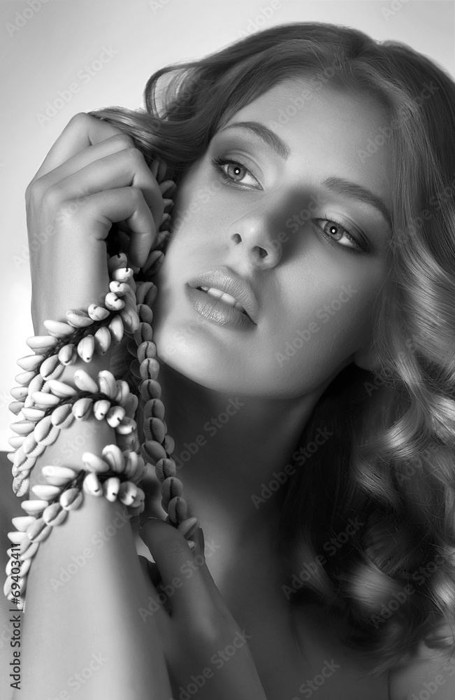 Portrait of beautiful young woman with makeup Portrait of beautiful young woman with makeup