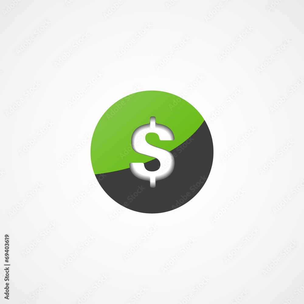 us dollar green web icon us dollar green web icon