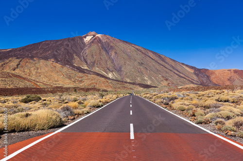 Road to volcano Teide at Tenerife island - Canary